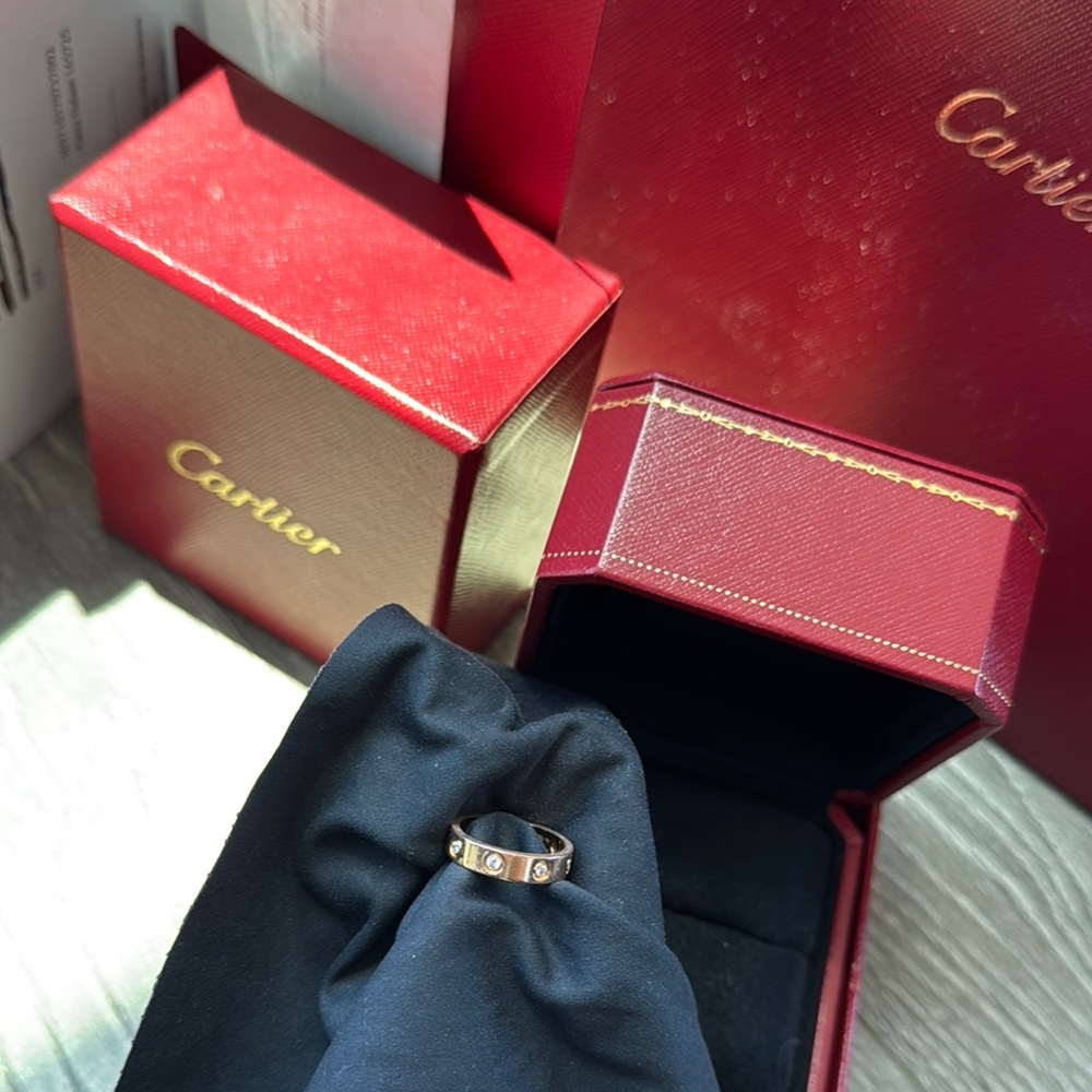 Cartier LOVE RING, SMALL MODEL, 8 DIAMONDS
